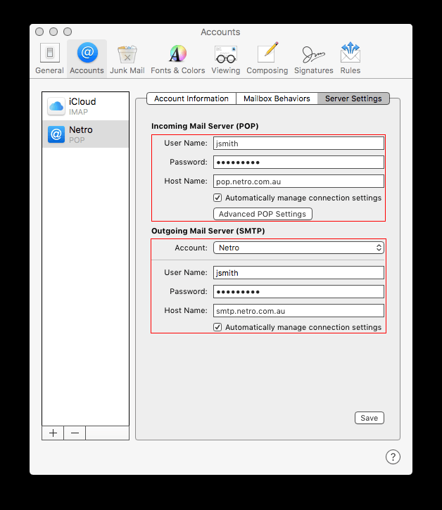 Server Settings