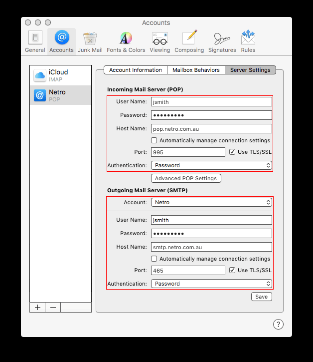 Server Settings