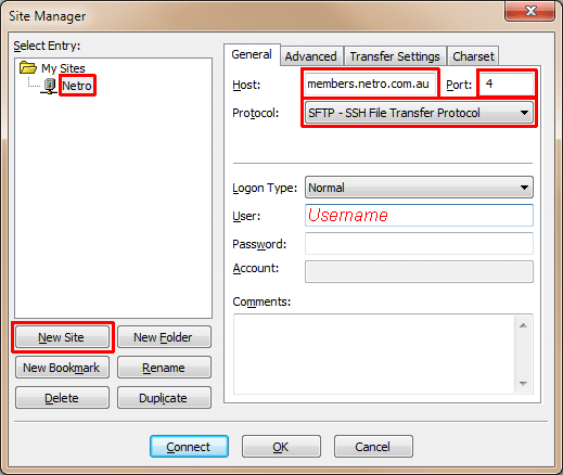 filezilla sftp with ssh key