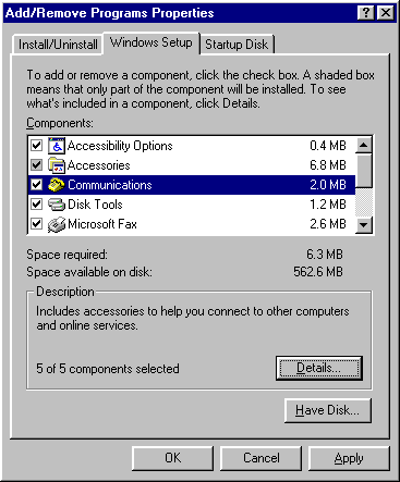 Dial-Up Networking Icon
