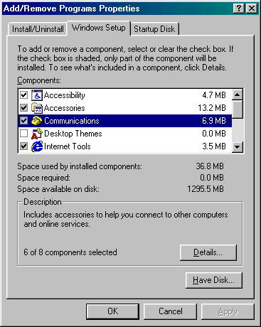Dial-Up Networking Icon