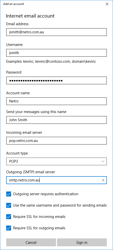 Account Settings